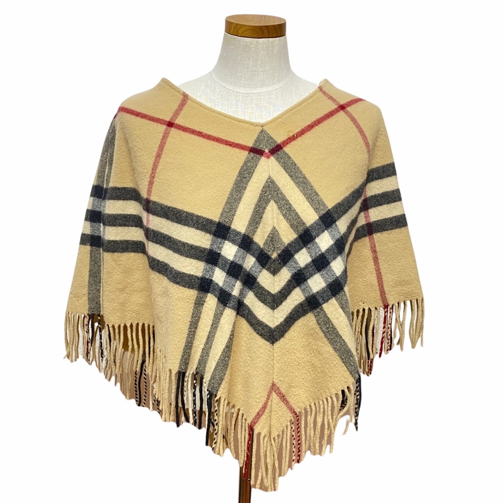 Burberry London vintage fringed scarf -
